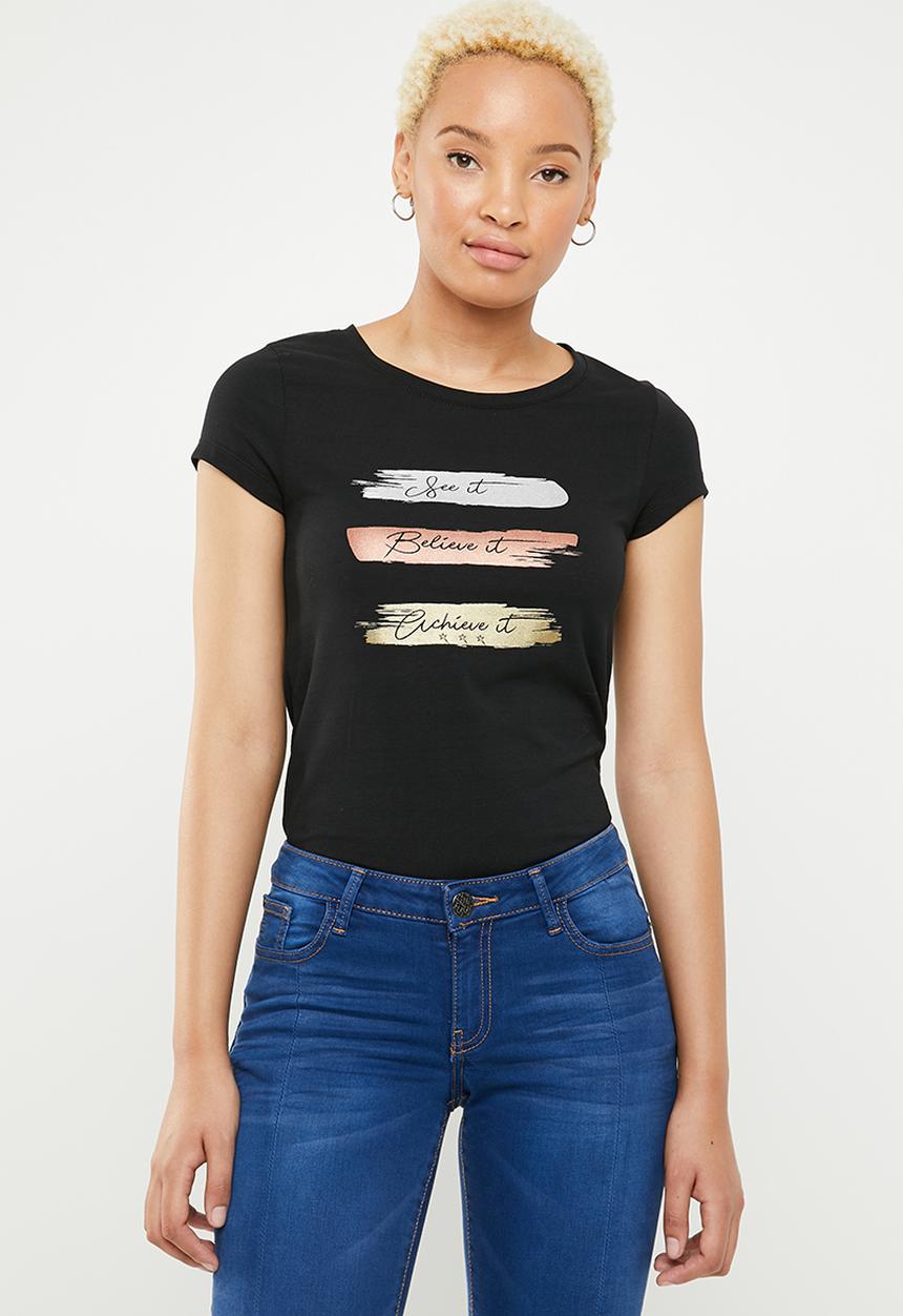 SOVIET - Crew neck tee - black