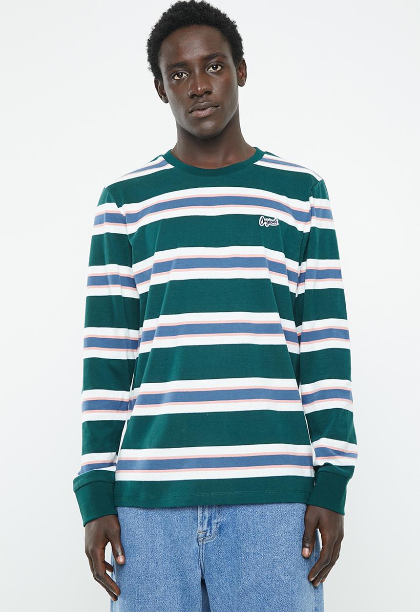 Jack & Jones - Cooper long sleeve striped tee - multi