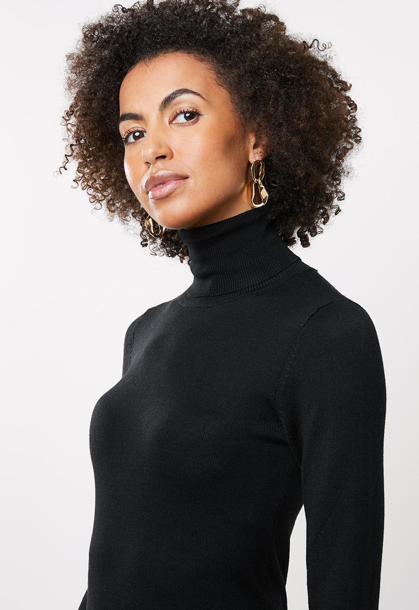 edit - Classic poloneck - black