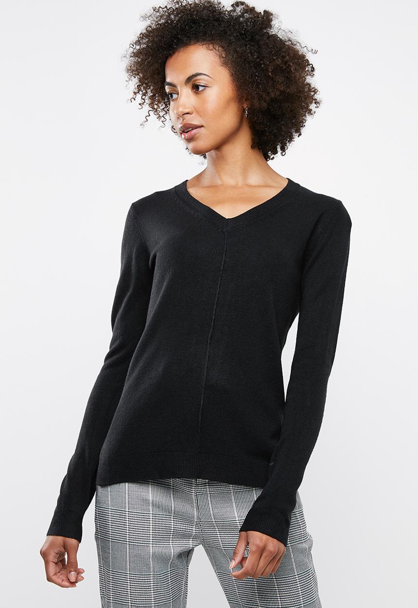 edit - Essential v-neck jersey - black