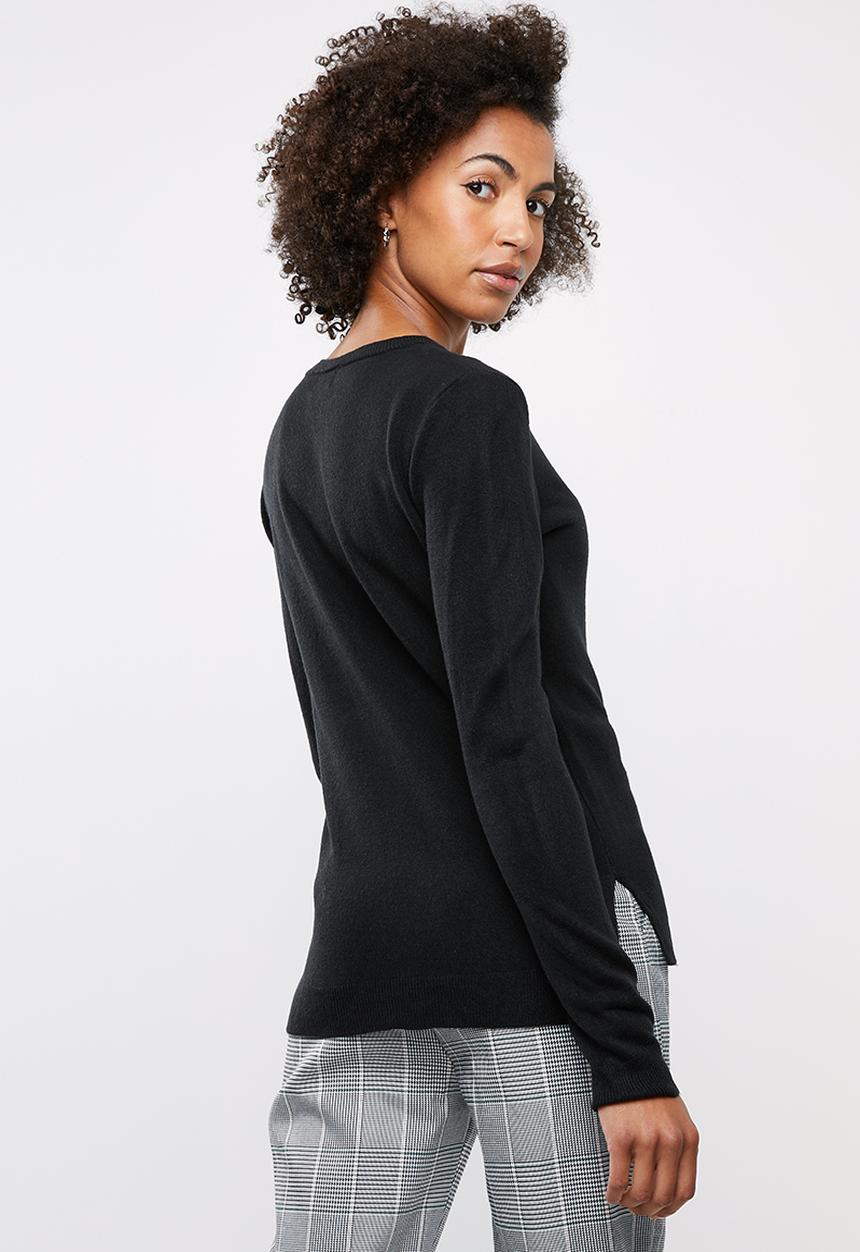 edit - Essential v-neck jersey - black
