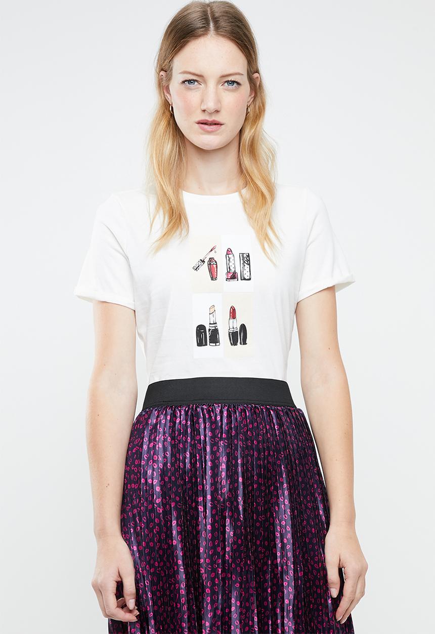 Vero Moda - Gloria lipstick T-shirt - off white 