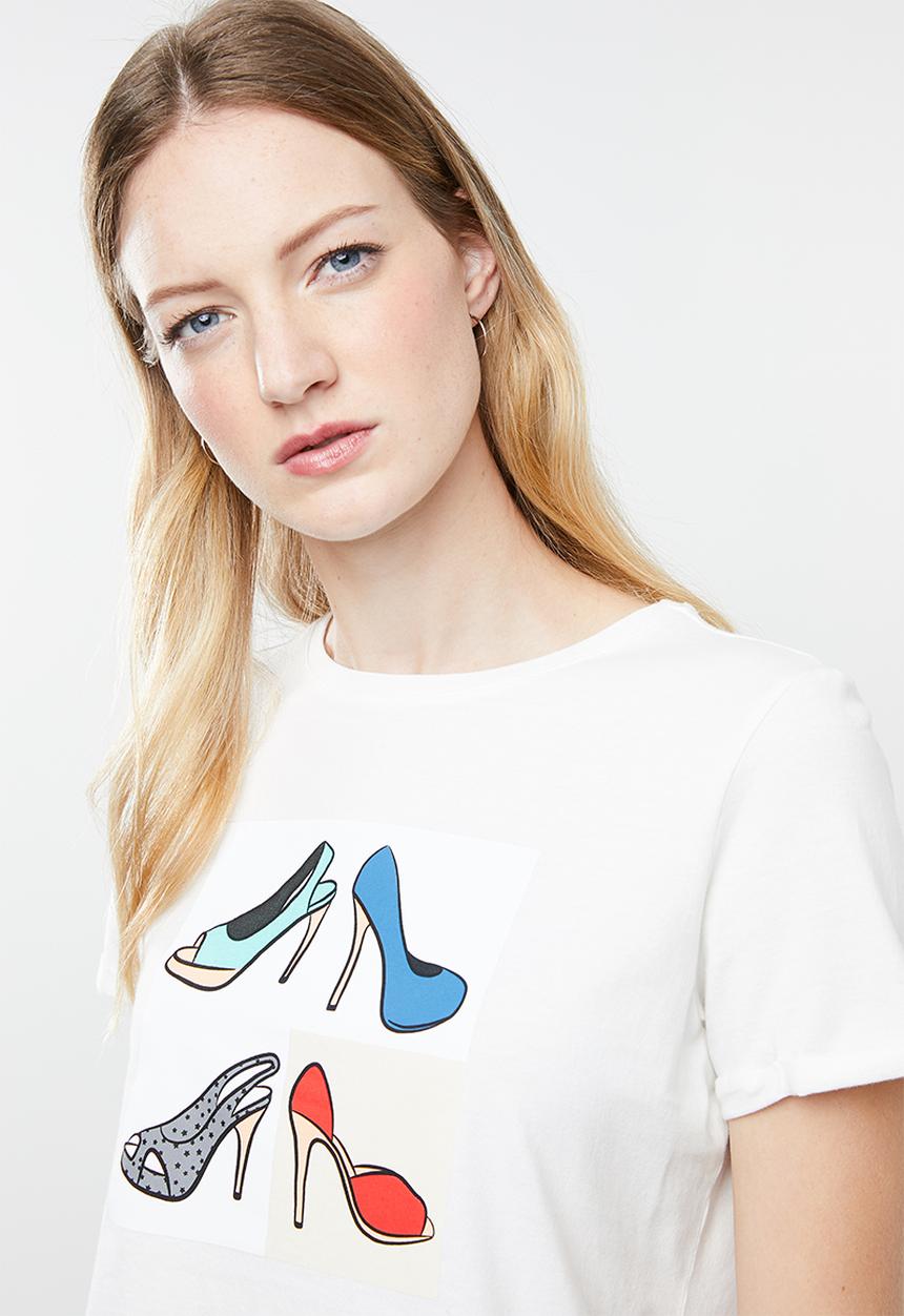 Vero Moda - Gloria shoes t-shirt - off white