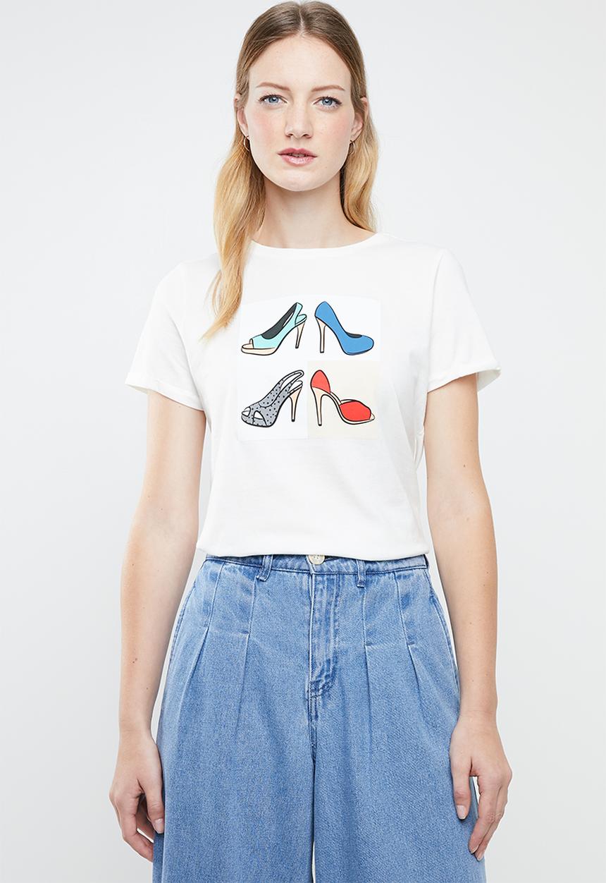 Vero Moda - Gloria shoes t-shirt - off white