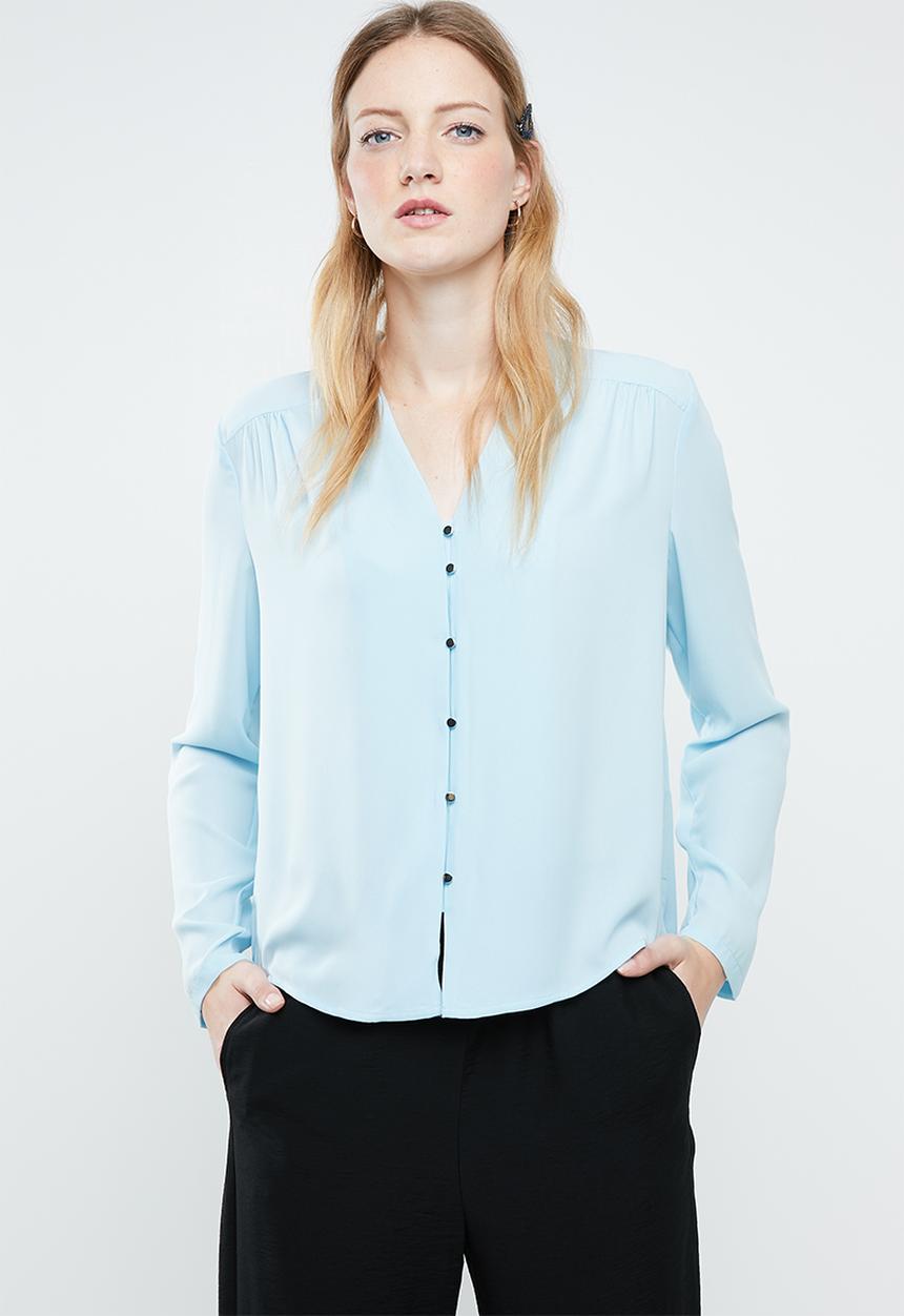 Vero Moda - Manja v-neck shirt - blue