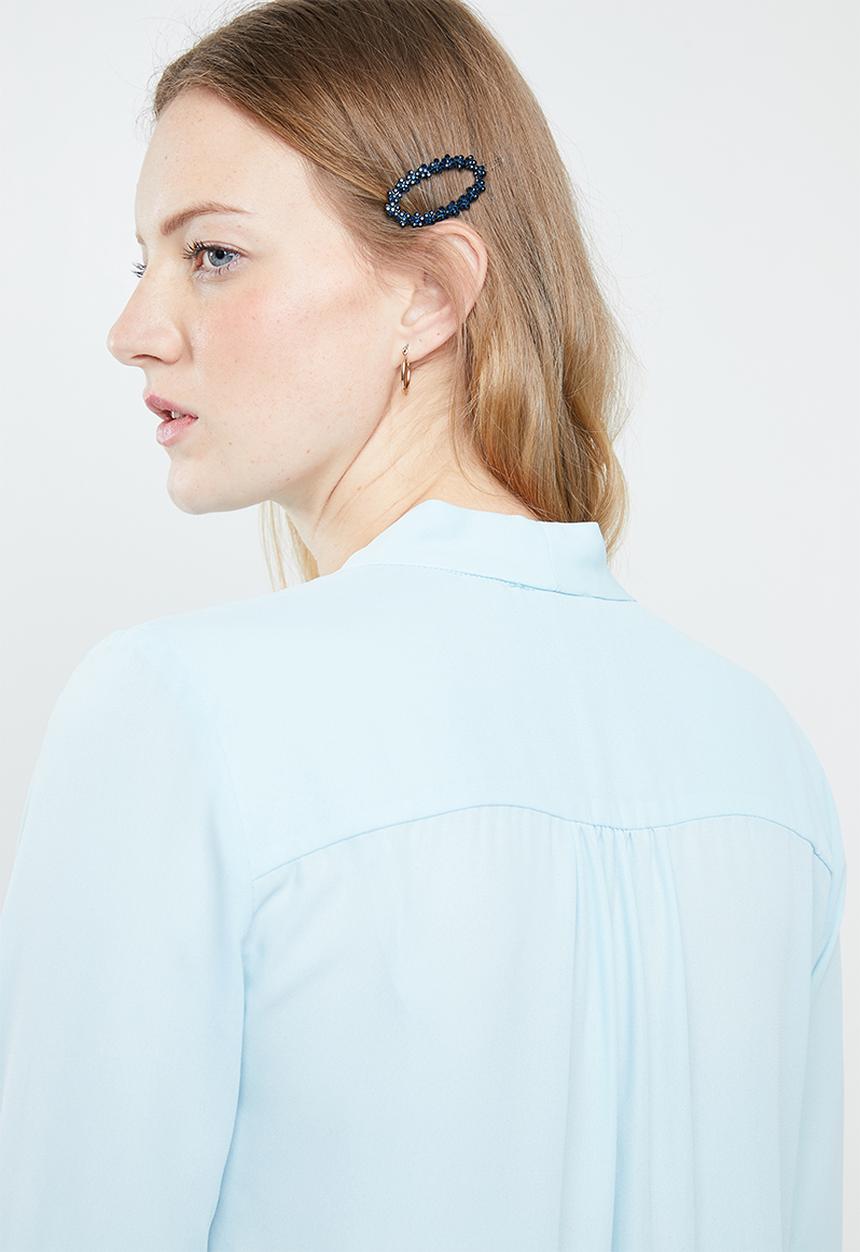Vero Moda - Manja v-neck shirt - blue