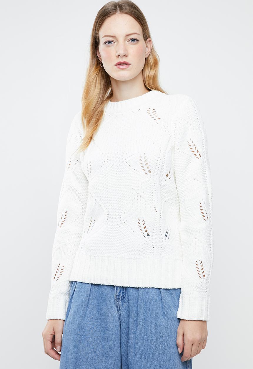 Vero Moda - Mamila o-neck knitwear - cream