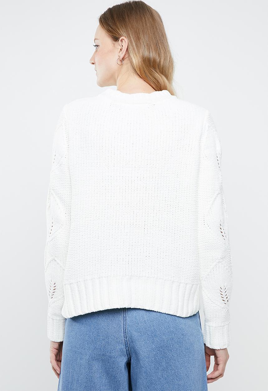 Vero Moda - Mamila o-neck knitwear - cream
