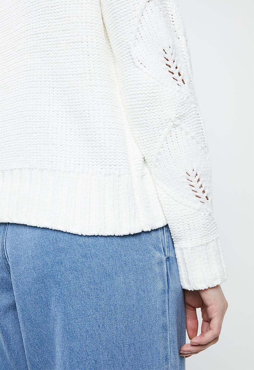 Vero Moda - Mamila o-neck knitwear - cream