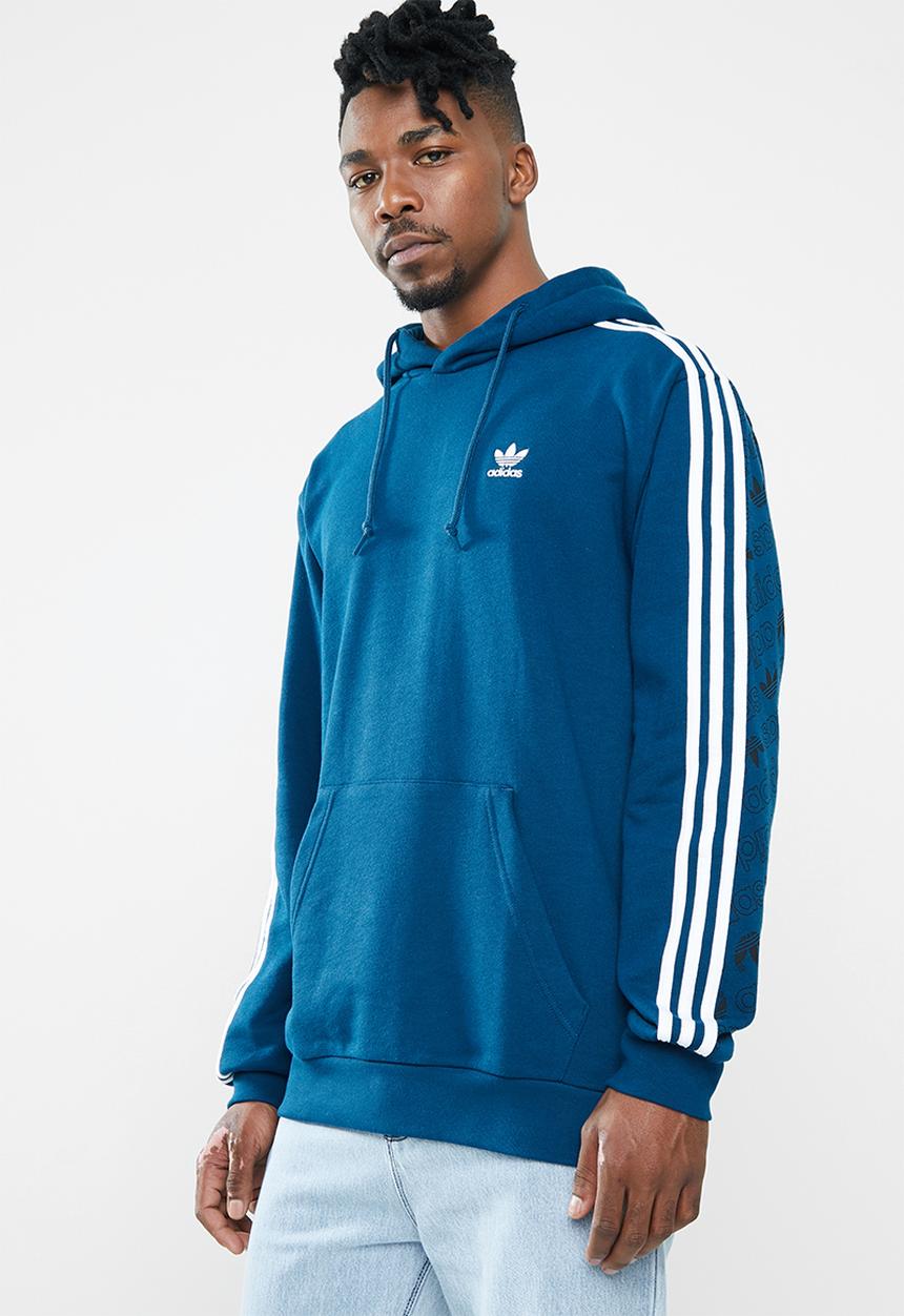 adidas Originals - Monogram hoodie - blue & white