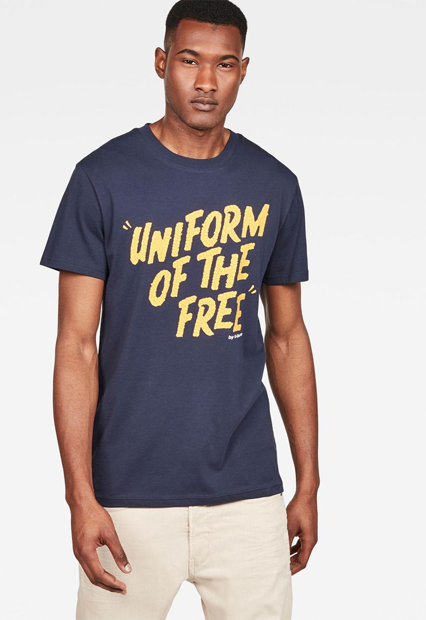 G-STAR - Graphic 9 r short sleeve tee - navy