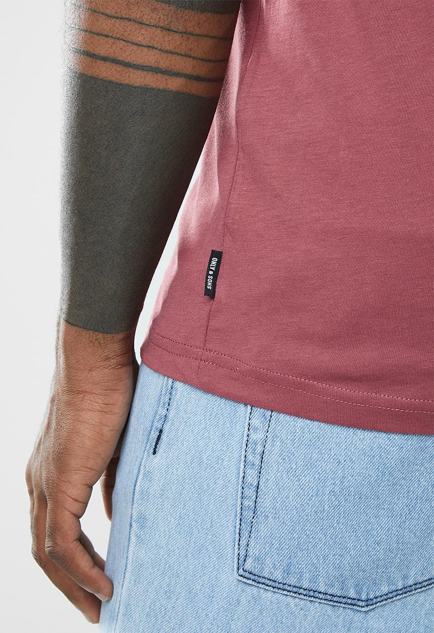 Only & Sons - Gabriel short sleeve tee - burgundy