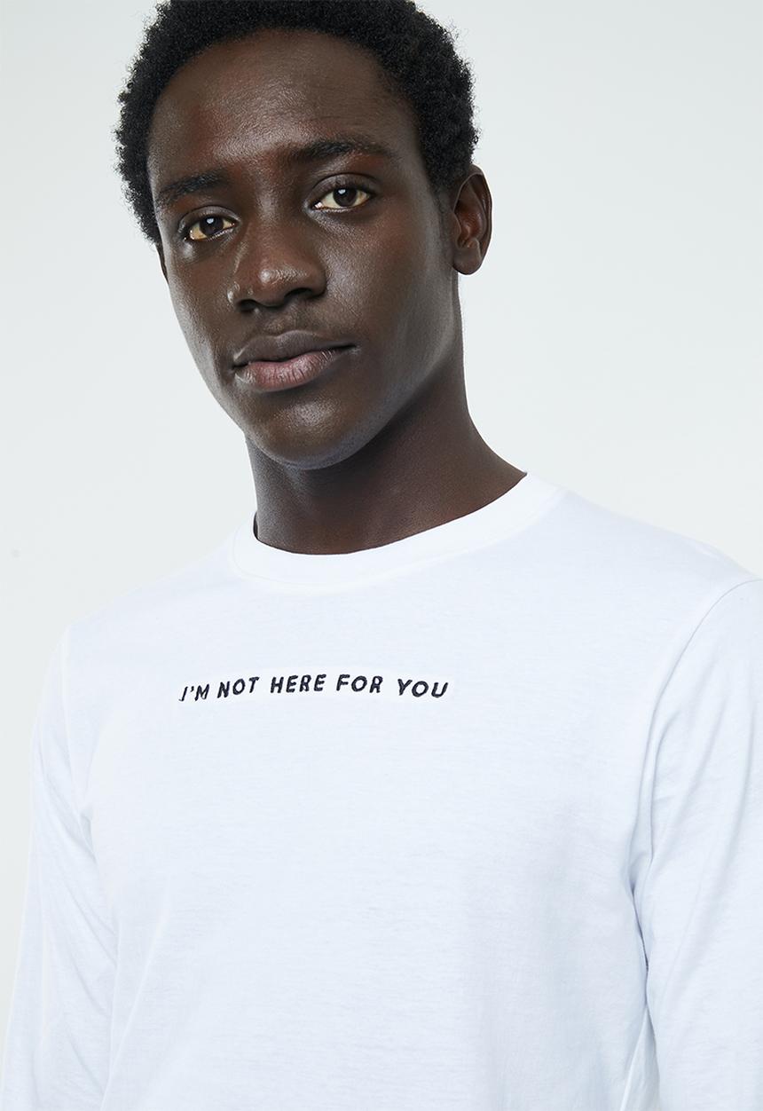 Night Addict - Logan long sleeve tee - white