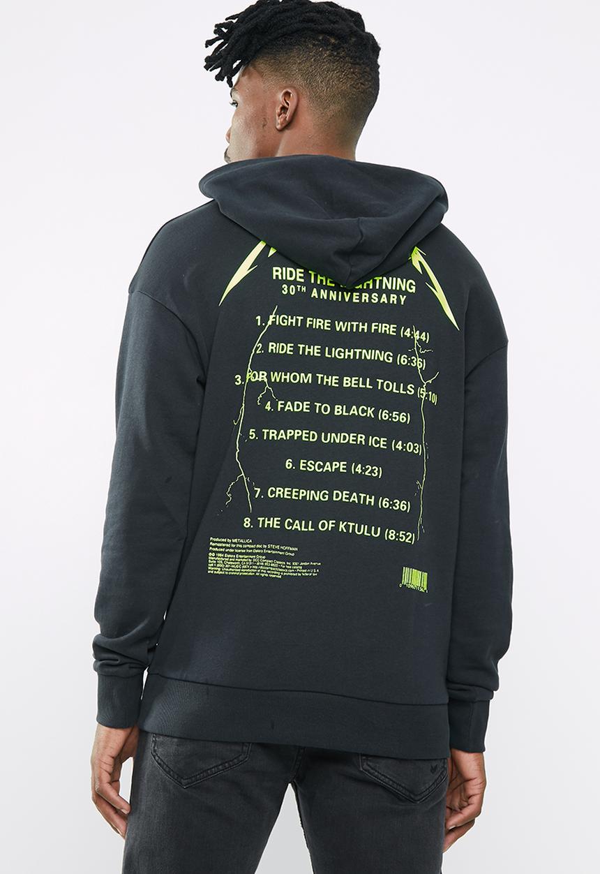 Jack & Jones - Metallica tee sweat hood - black 