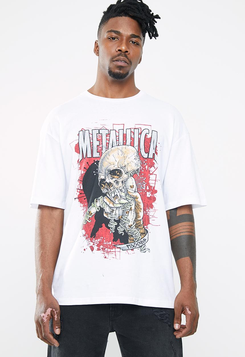 Jack & Jones - Metallica tee short sleeve crew - white