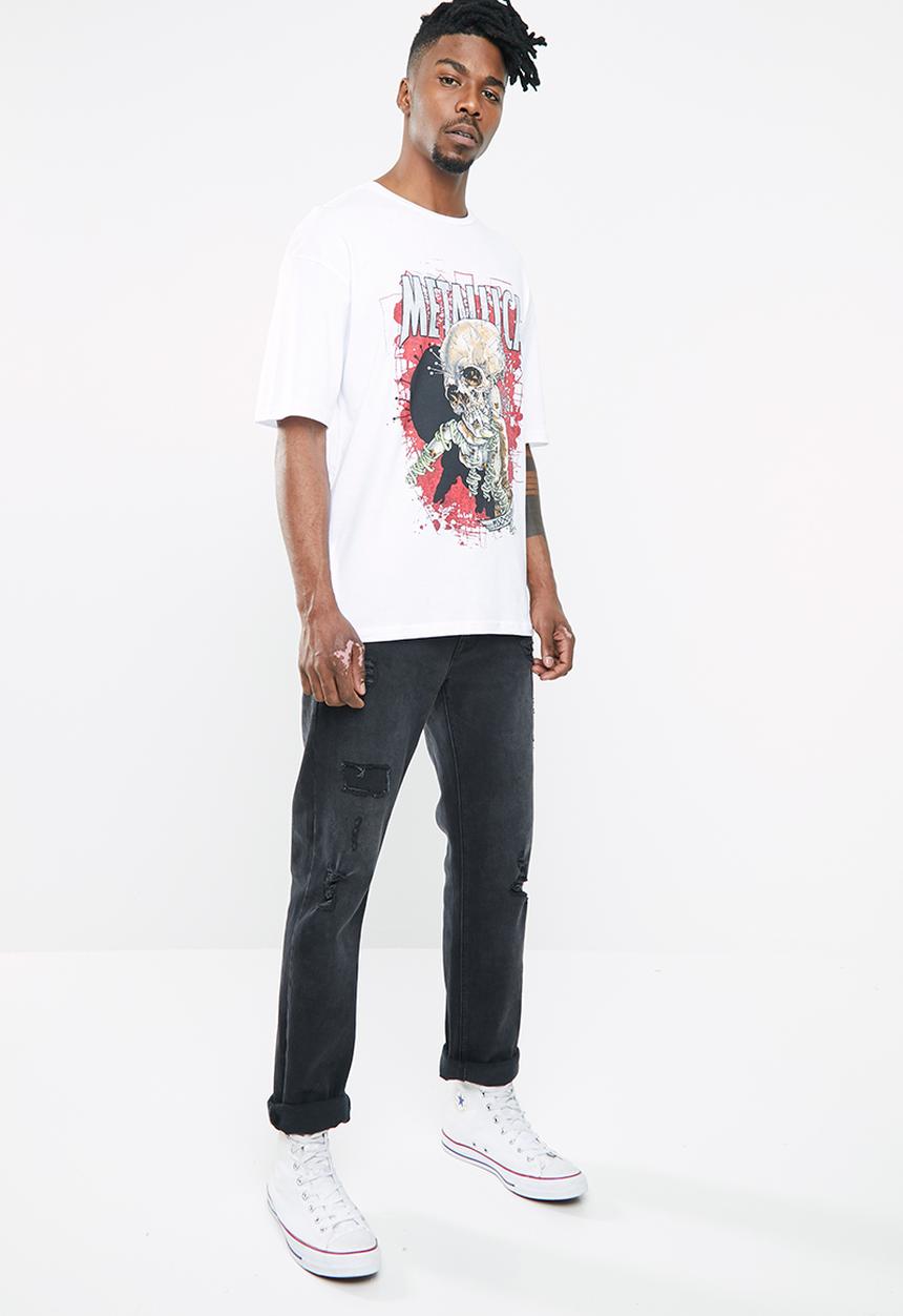 Jack & Jones - Metallica tee short sleeve crew - white