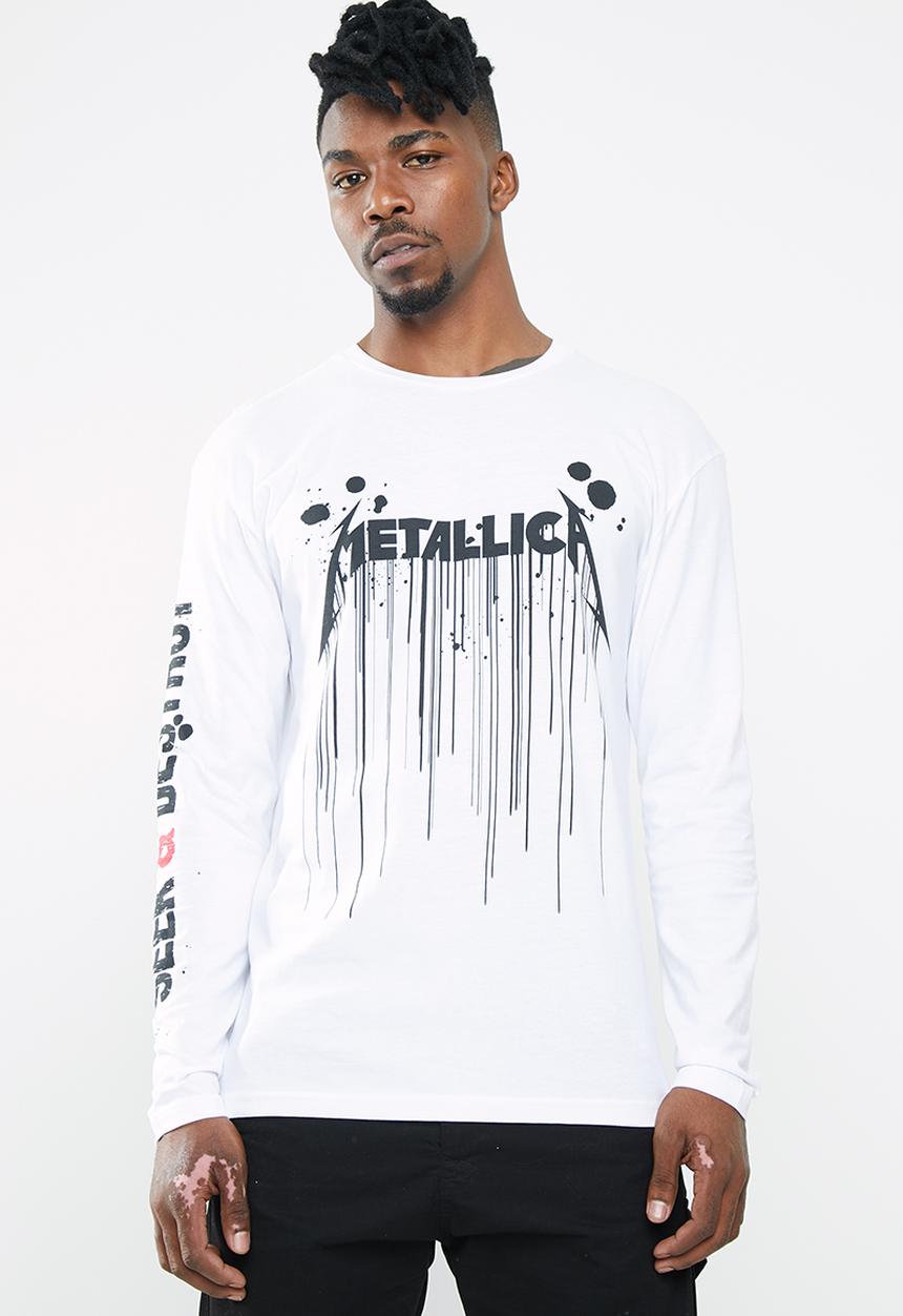 Jack & Jones - Metallica tee long sleeve crew - white