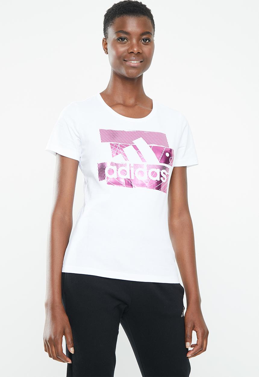 adidas - Ladies boss foil tee - white