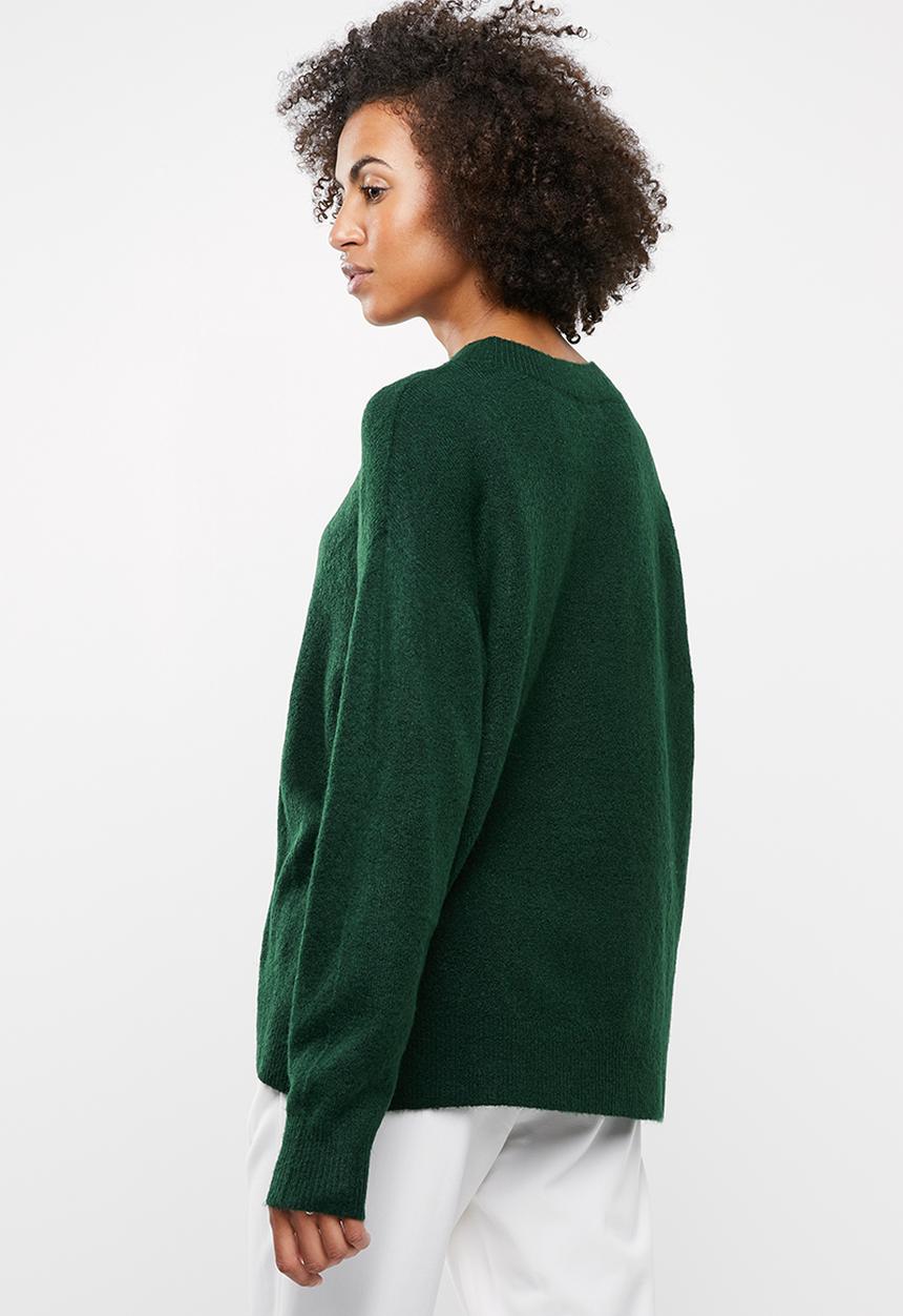 edit - Boxy wide hemline sweater - green