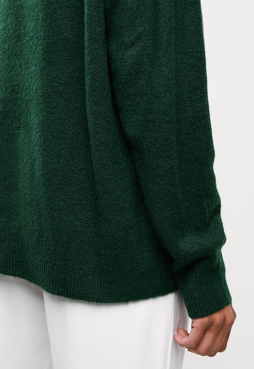 edit - Boxy wide hemline sweater - green