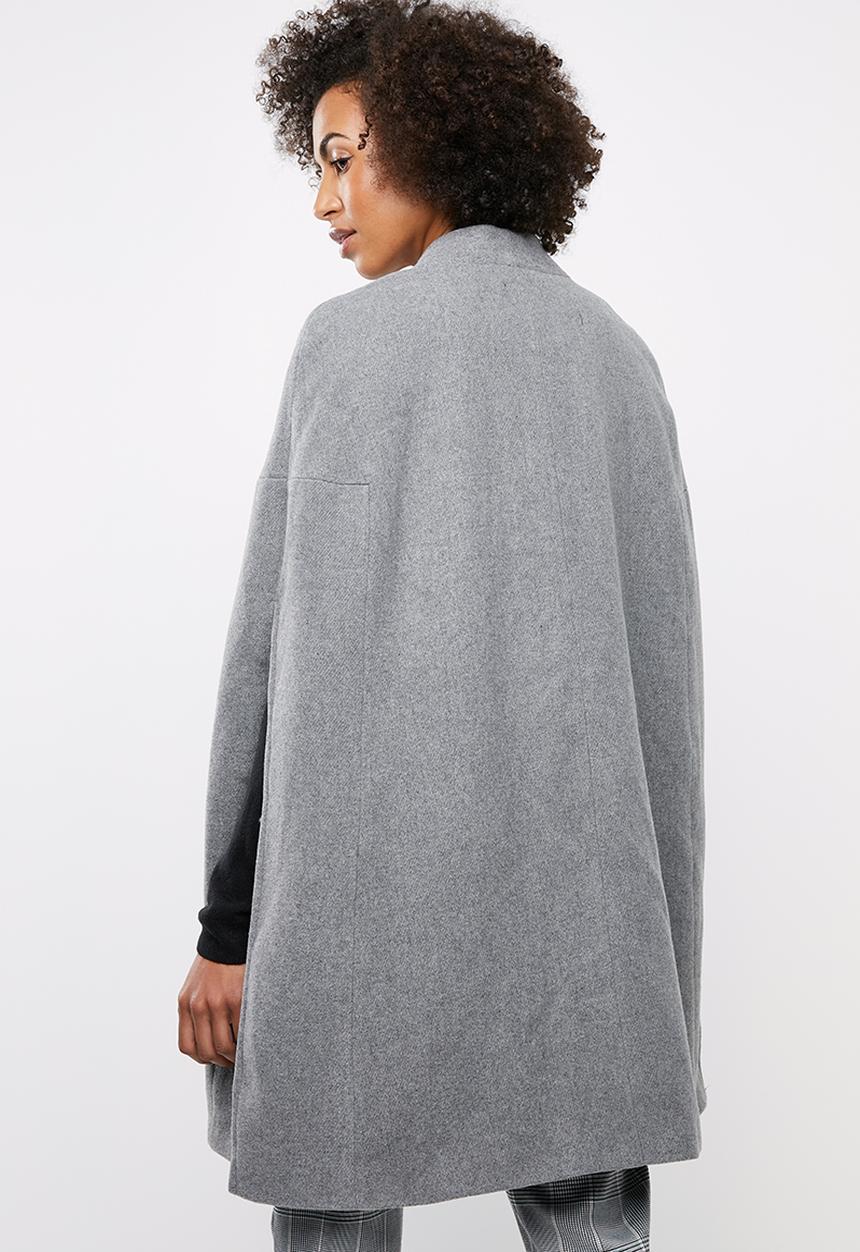 edit - Melton cape coat - grey