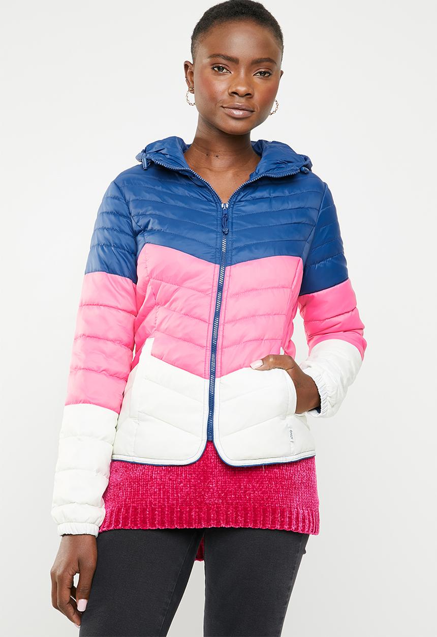 ONLY - Demi blocked hooded jacket - multi