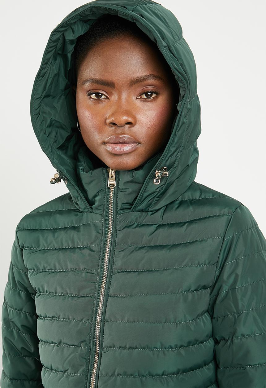 Tokyo Laundry - Ginger hooded puffer jacket - green