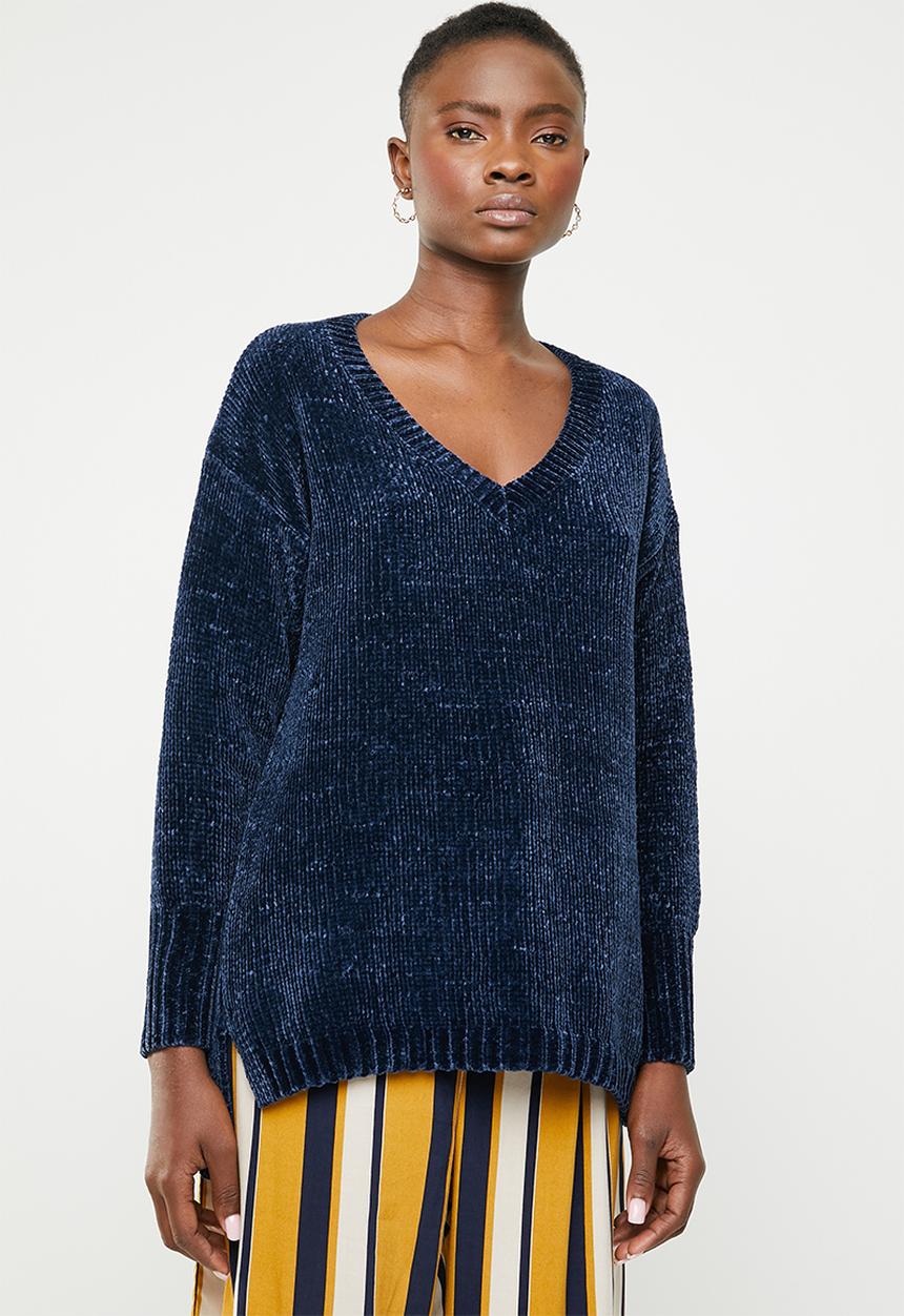 Tokyo Laundry - Aria chenille jersey - navy