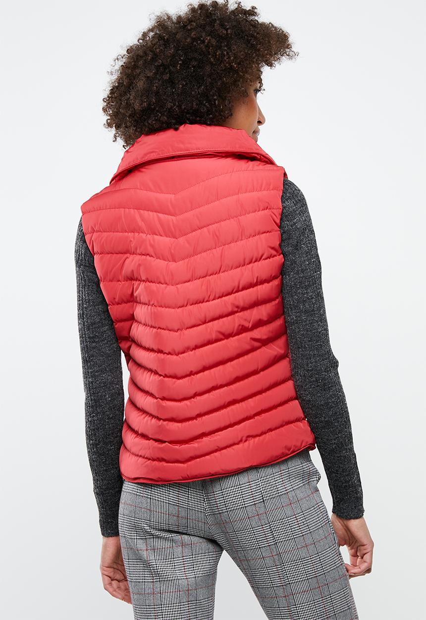 Tokyo Laundry - Chervil sleeveless puffer jacket - red