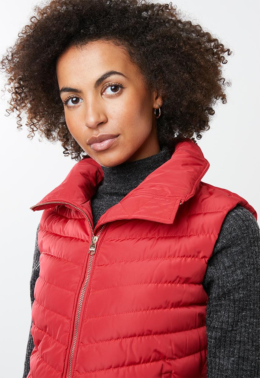 Tokyo Laundry - Chervil sleeveless puffer jacket - red