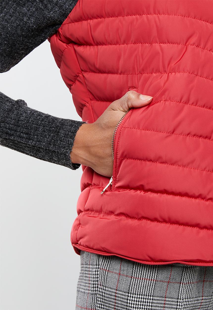 Tokyo Laundry - Chervil sleeveless puffer jacket - red
