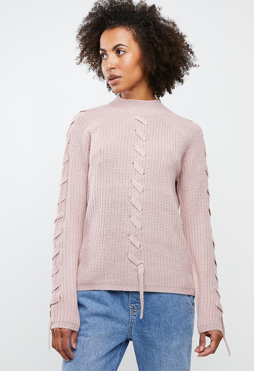 Tokyo Laundry - Jade lace up detail jersey - pink