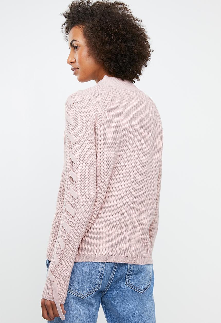 Tokyo Laundry - Jade lace up detail jersey - pink