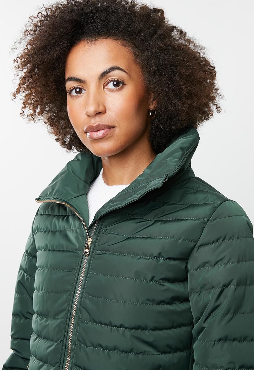 Tokyo Laundry - Honey high neck puffer jacket - green