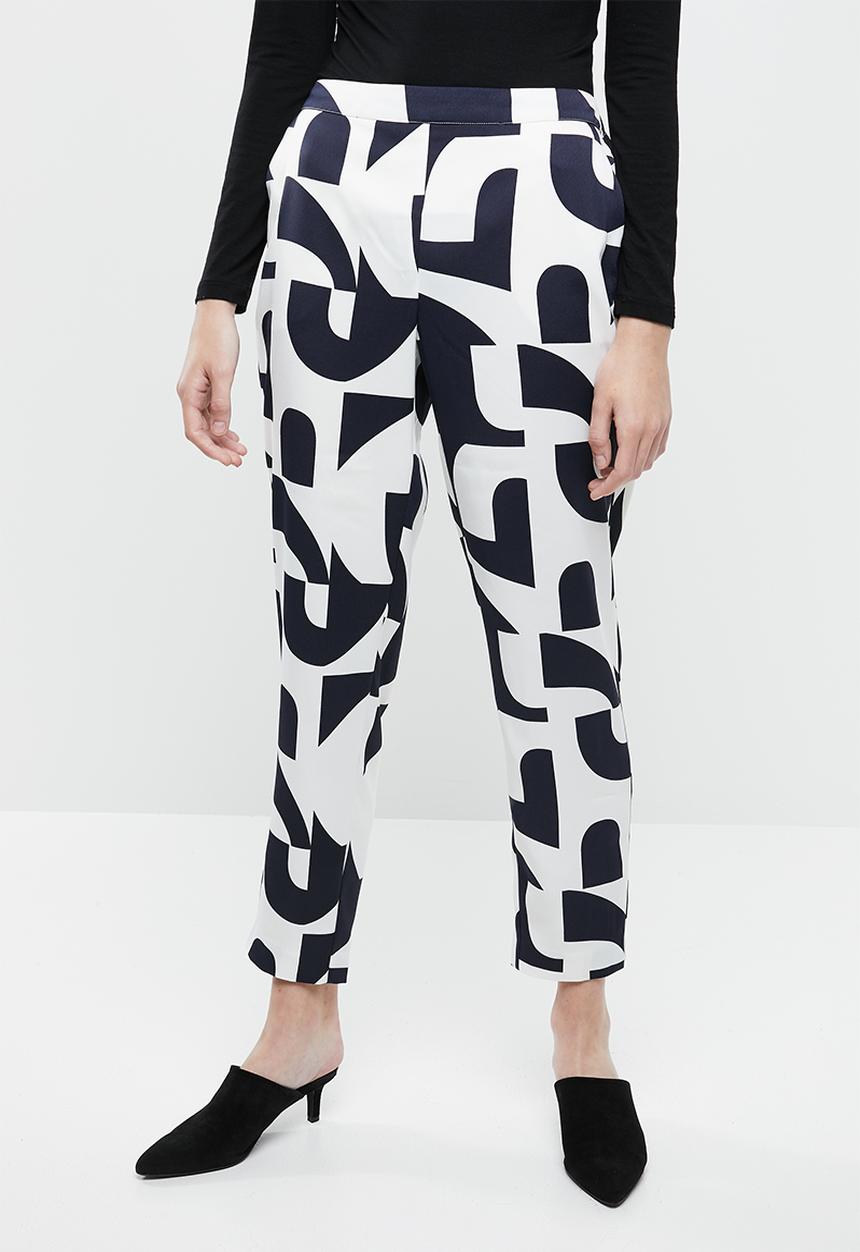 Vero Moda - Boldonia hilma ankle pants - white & navy