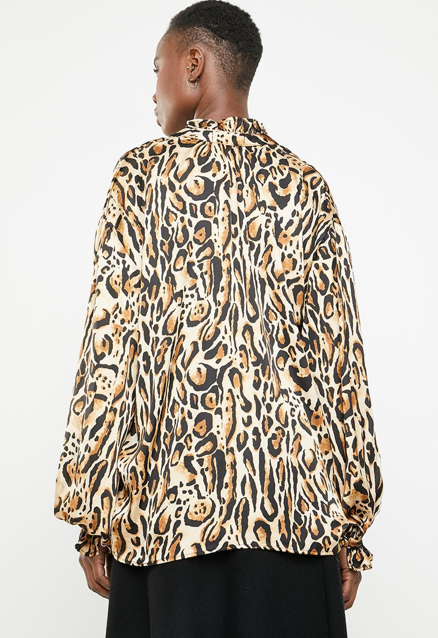Superbalist - Peasant blouse - tan & black 