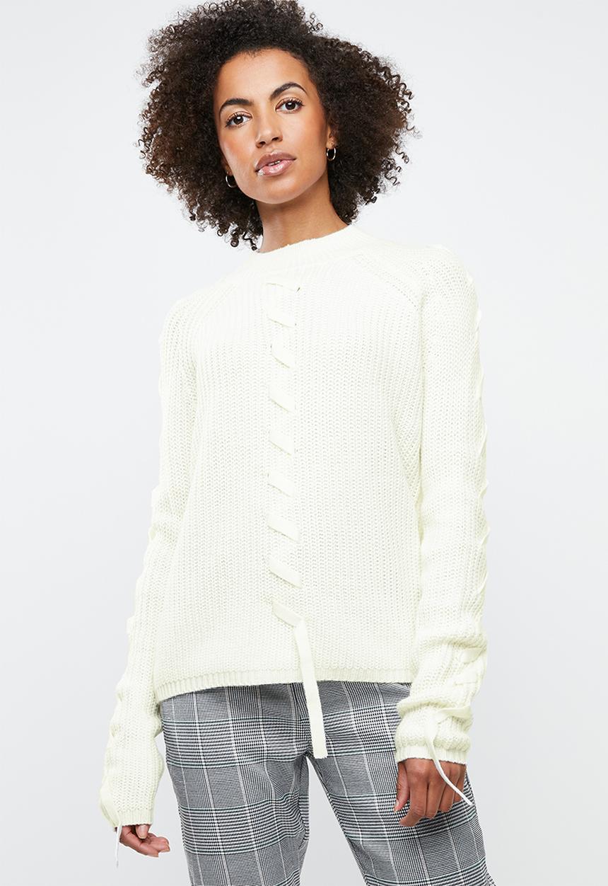 Tokyo Laundry - Jade lace up detail jersey - cream