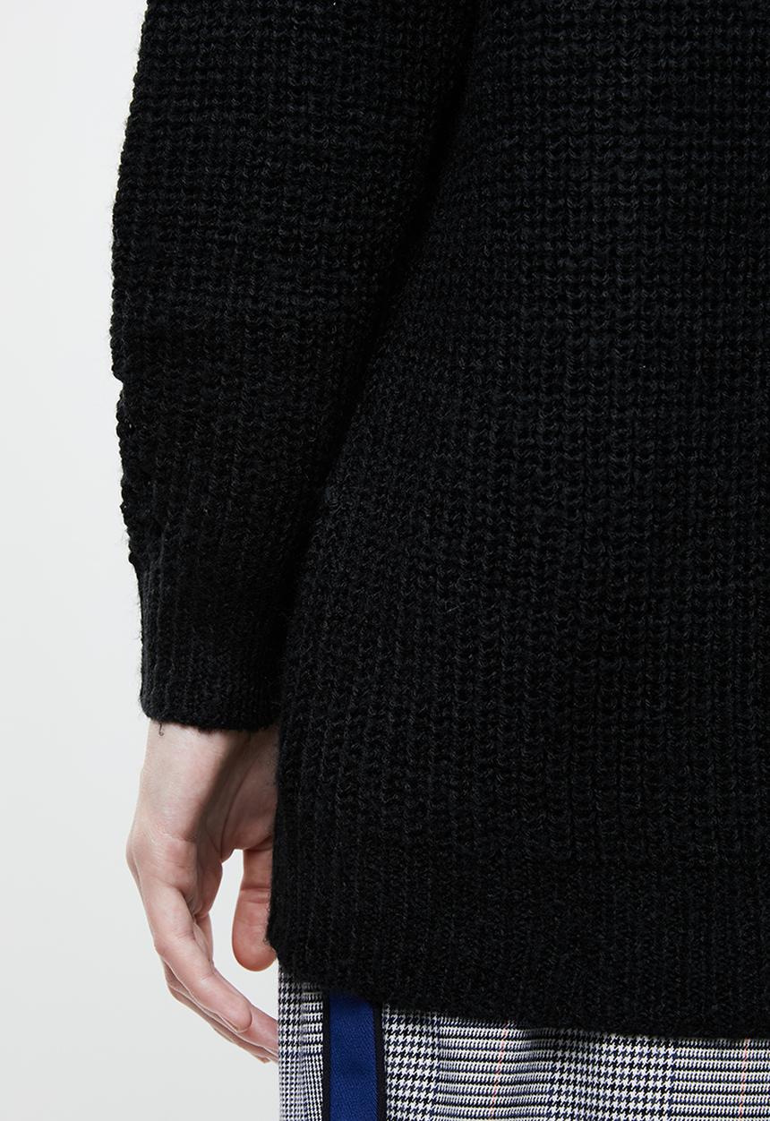 ONLY - Safina long sleeve long pullover top - black