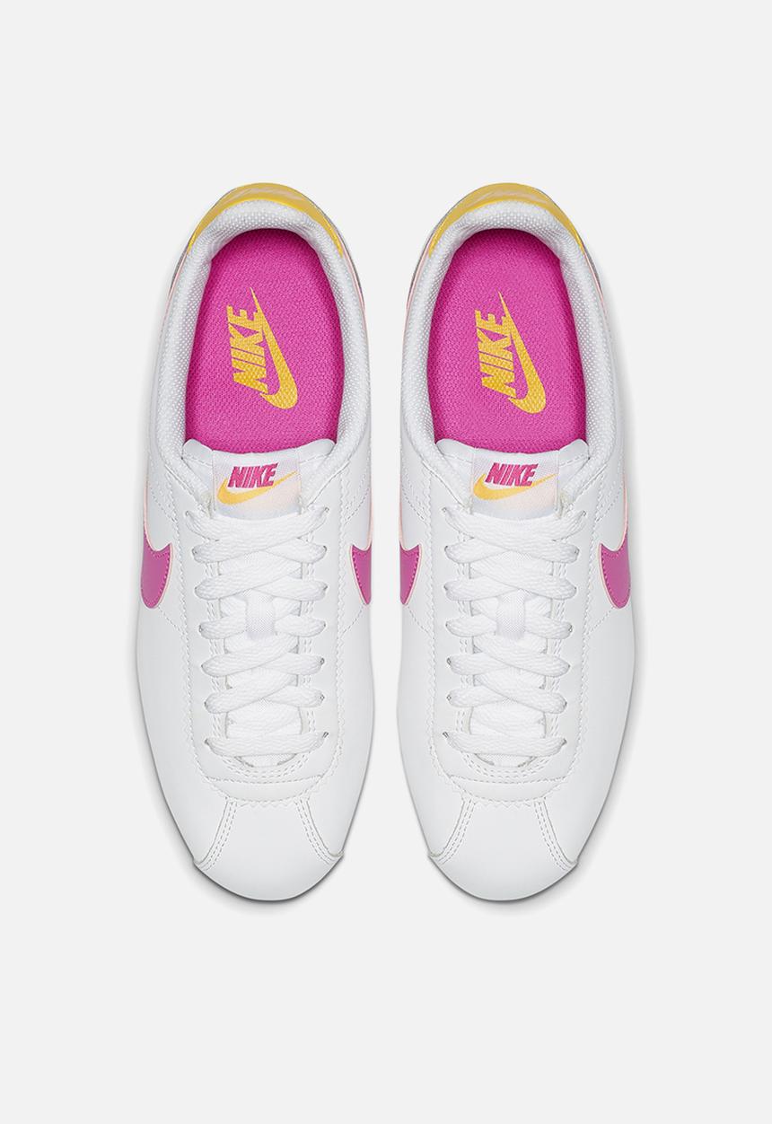 Nike - Classic Cortez Leather - White/laser fuschia-laser