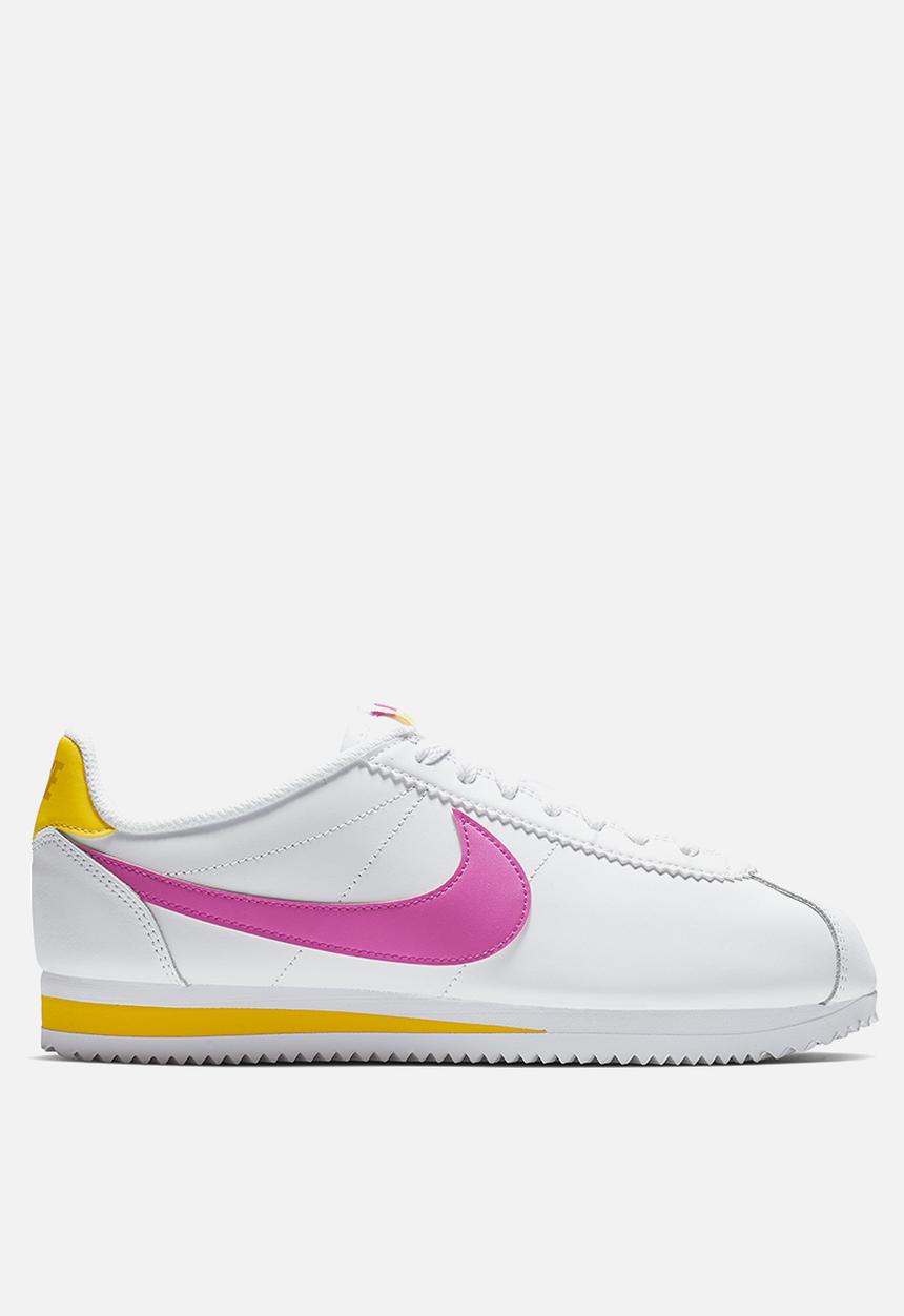 Nike - Classic Cortez Leather - White/laser fuschia-laser