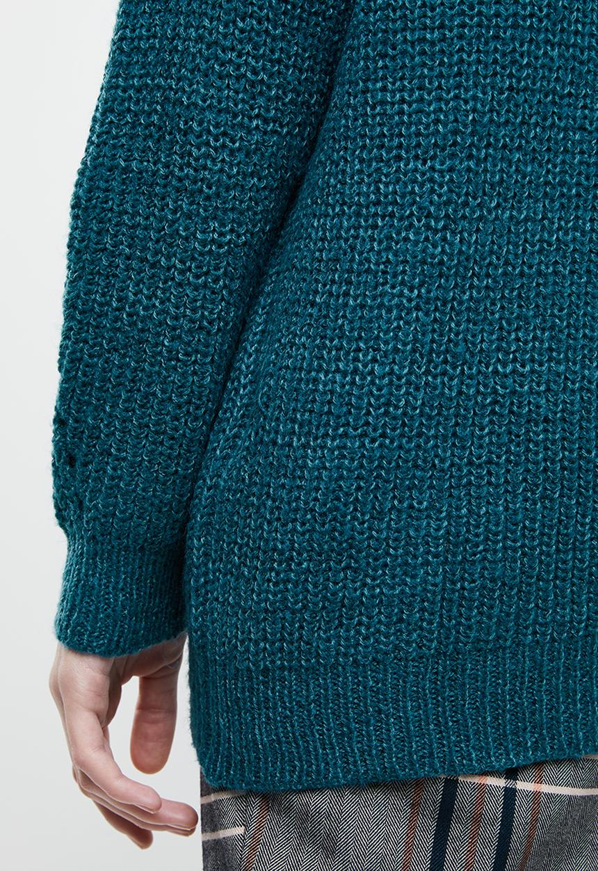 ONLY - Safina long sleeve long pullover top - blue