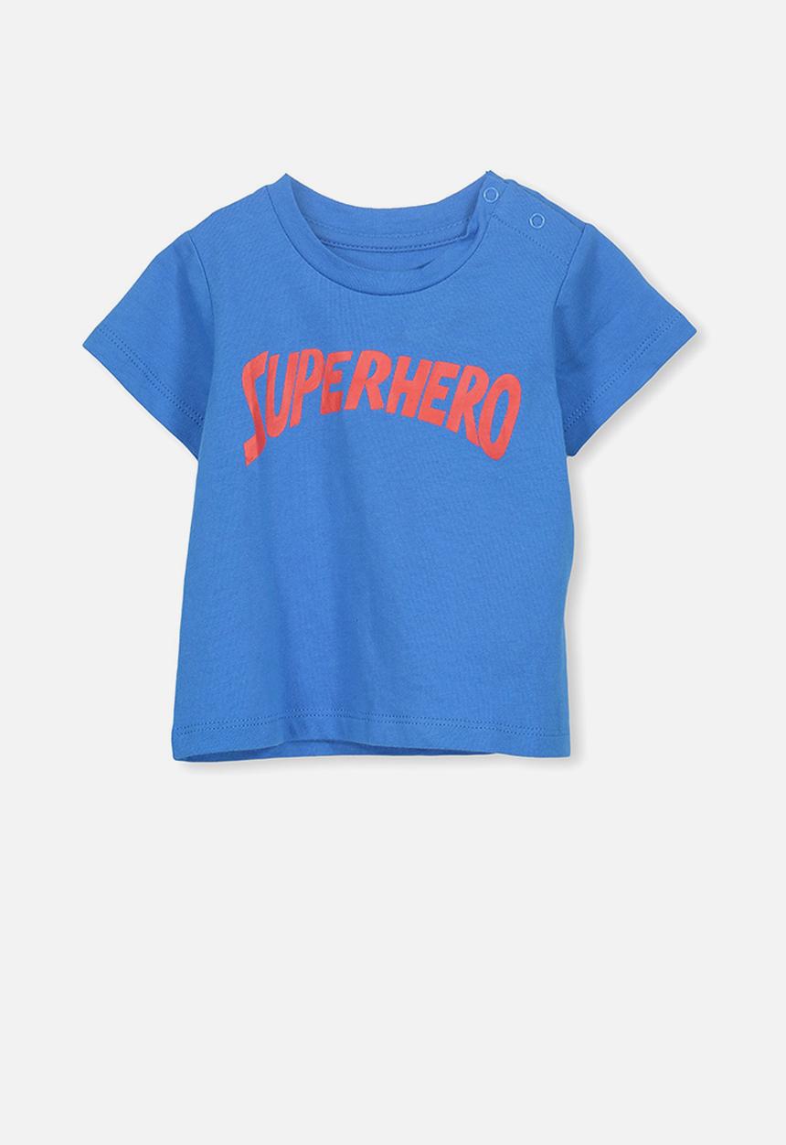 Cotton On - Short sleeve superhero tee - blue