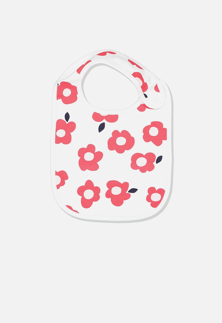 Cotton On - The baby bib - white & pink