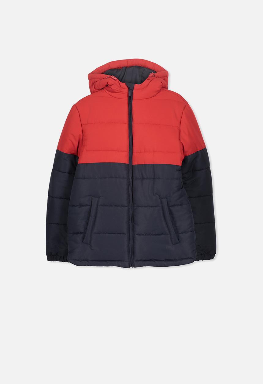 Cotton On - Puffer jacket - black & red