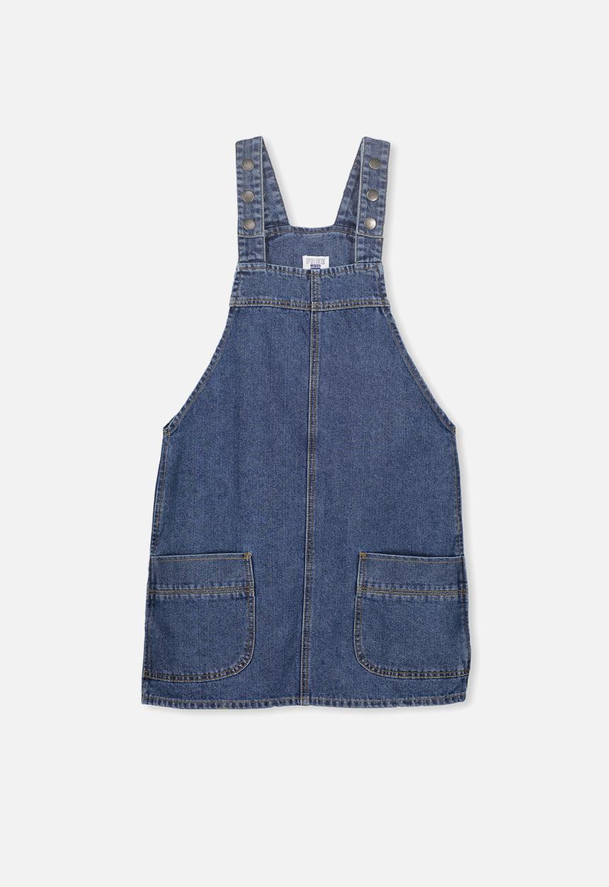 Cotton On - Denim 90s pinafore - blue