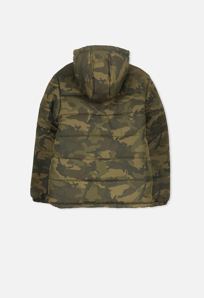 Cotton On - Puffer camo print jacket - green