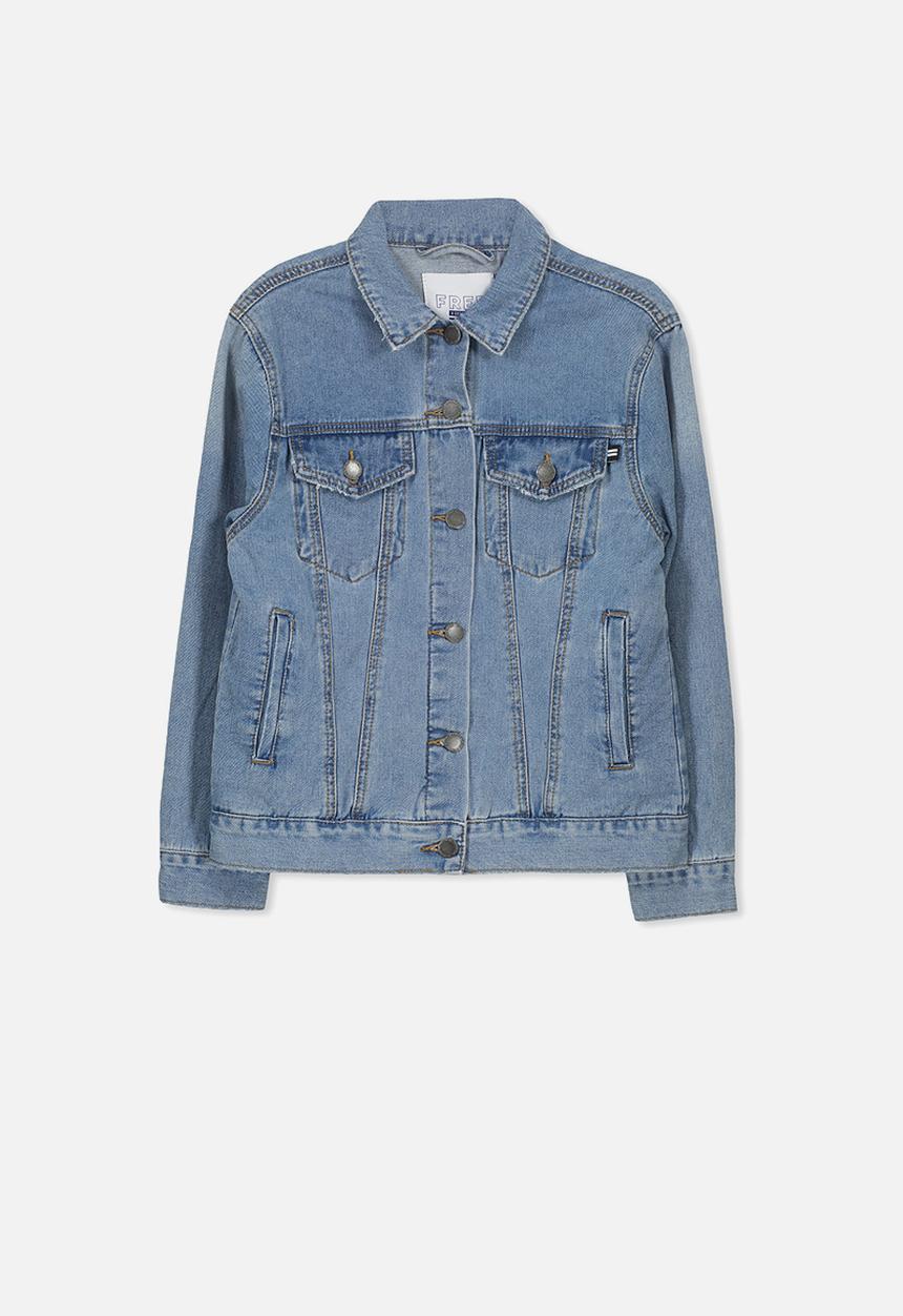 Cotton On - Equal denim jacket - blue