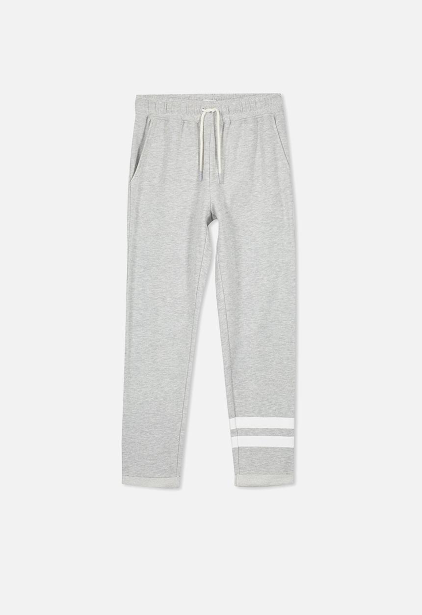Cotton On - Track pant - grey & white