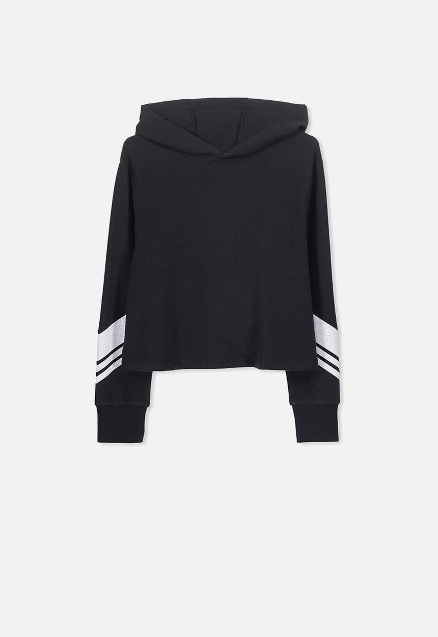 Cotton On - Super soft  long sleeve hoodie - black