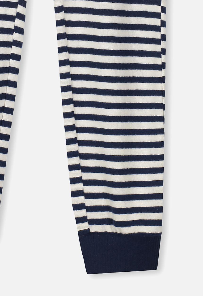 Cotton On - Supersoft stripe trackpant - navy